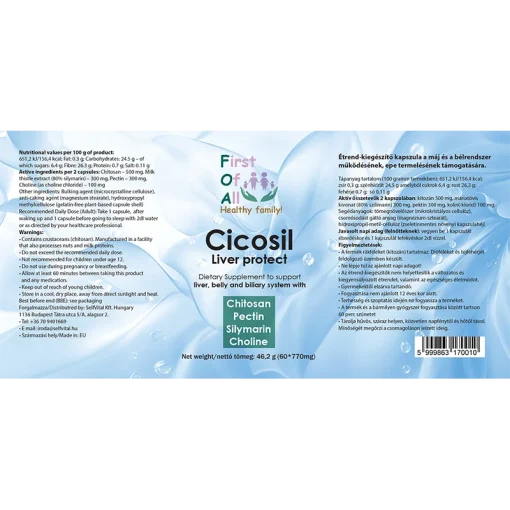 FOA Cicosil Liver protect étrend kiegészítő kapszula kiteritett